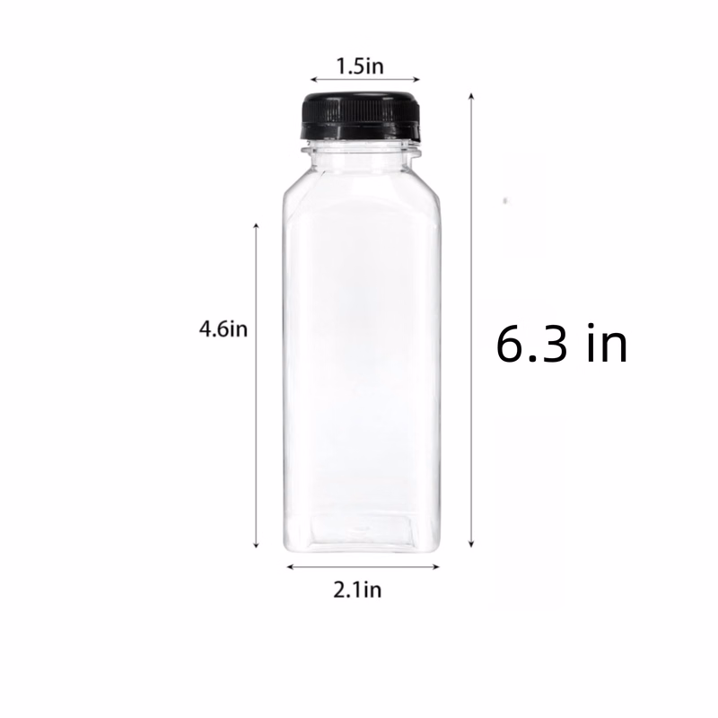 12oz Empty Plastic Juice Bottles with Caps