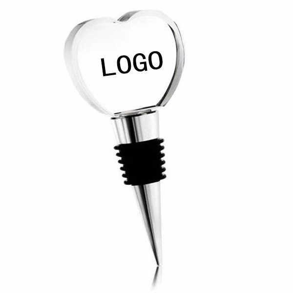 Heart Crystal Bottle Stoppers