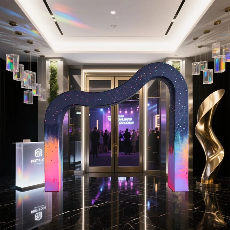 3D Wave Shaped Arch Backdrop 1