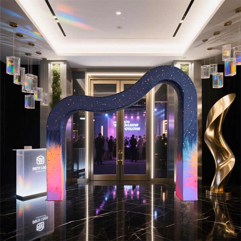3D Wave Shaped Arch Backdrop