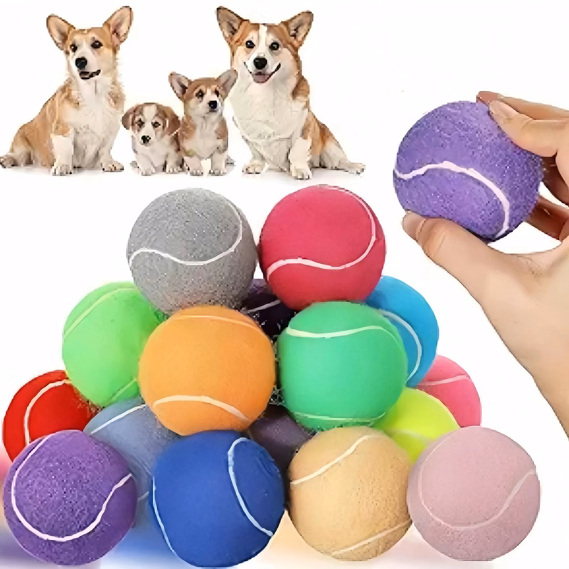 Full Color Rubber Pet Training Tennis Ball