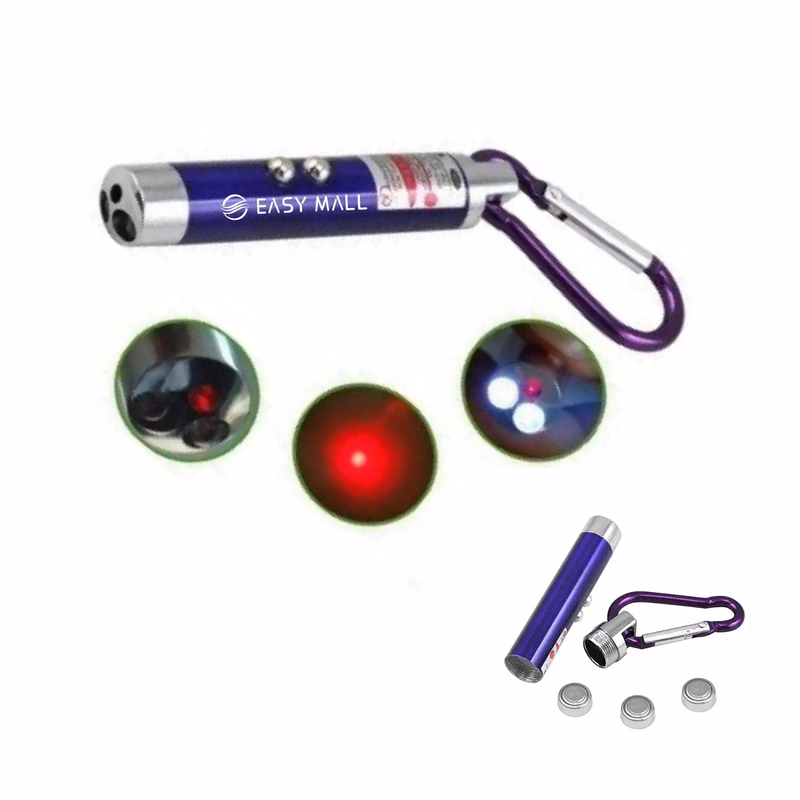 Aluminum Alloy Red Laser Pointer w/ Carabiner
