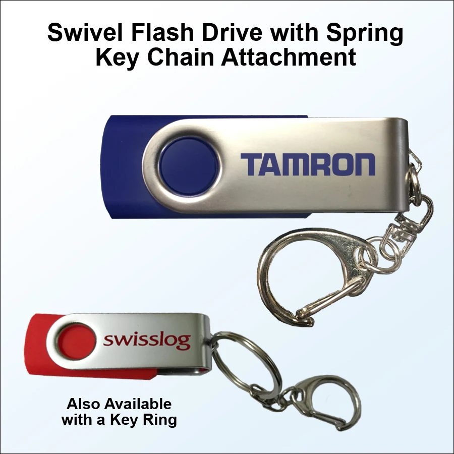 Swivel with Spring Key Flash Drive / USB - 256 MB Memory 1
