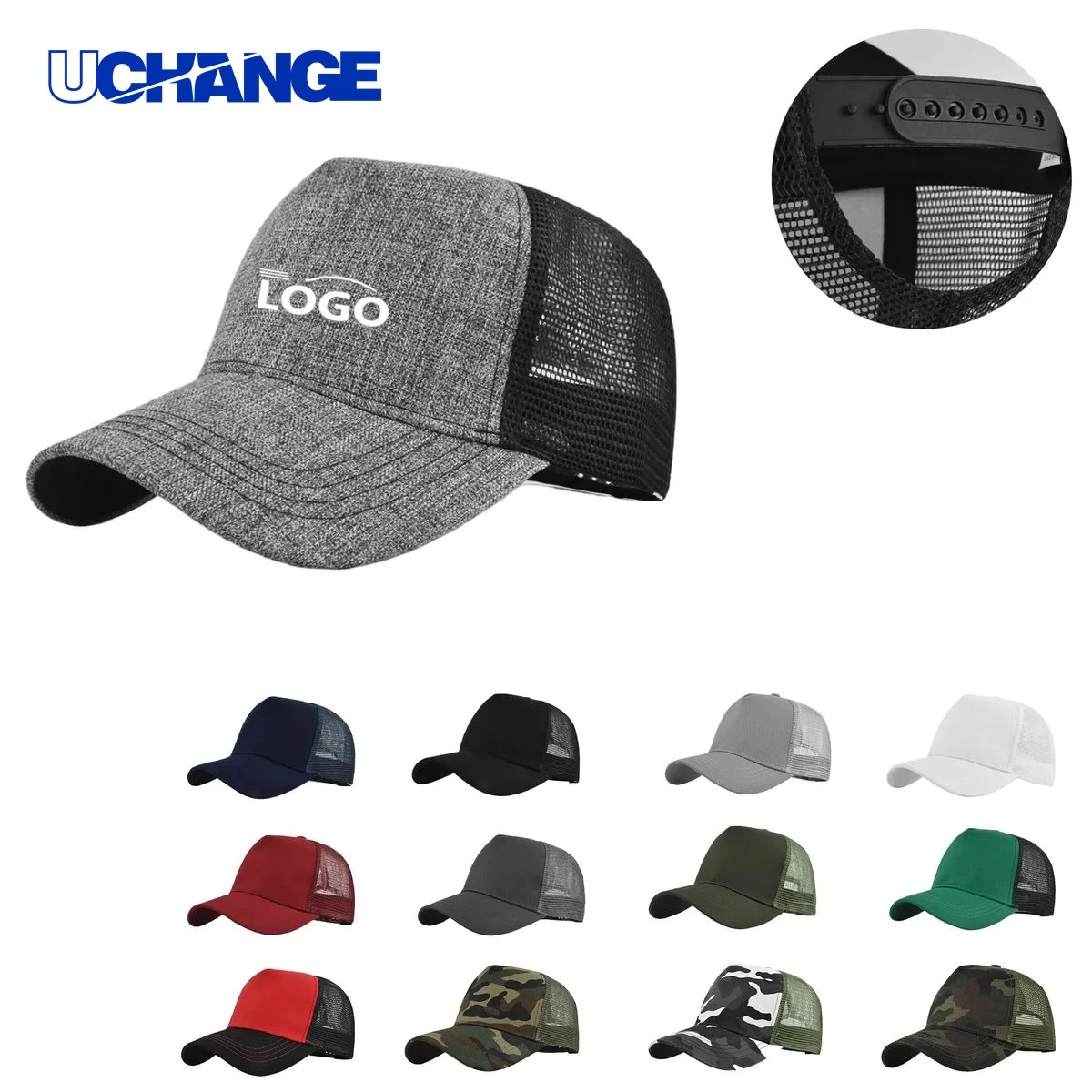 Five-Panel Mesh Trucker Cap 1