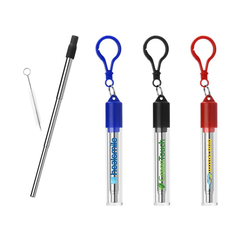 Stainless Reusable Drinking Straw with Case - Full Color 1