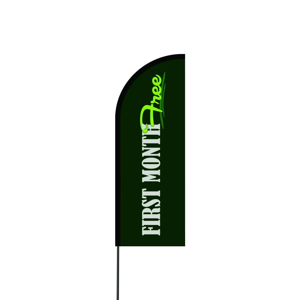 First Month Free Flag Kit 14' Feet Feather Flag Sign Outdoor Banner 1
