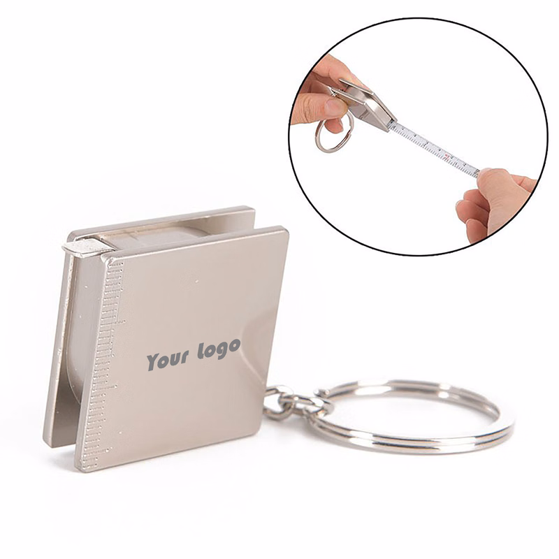 1.2m Metal Mini Ruler Tape Measure Multifunctional Keychain