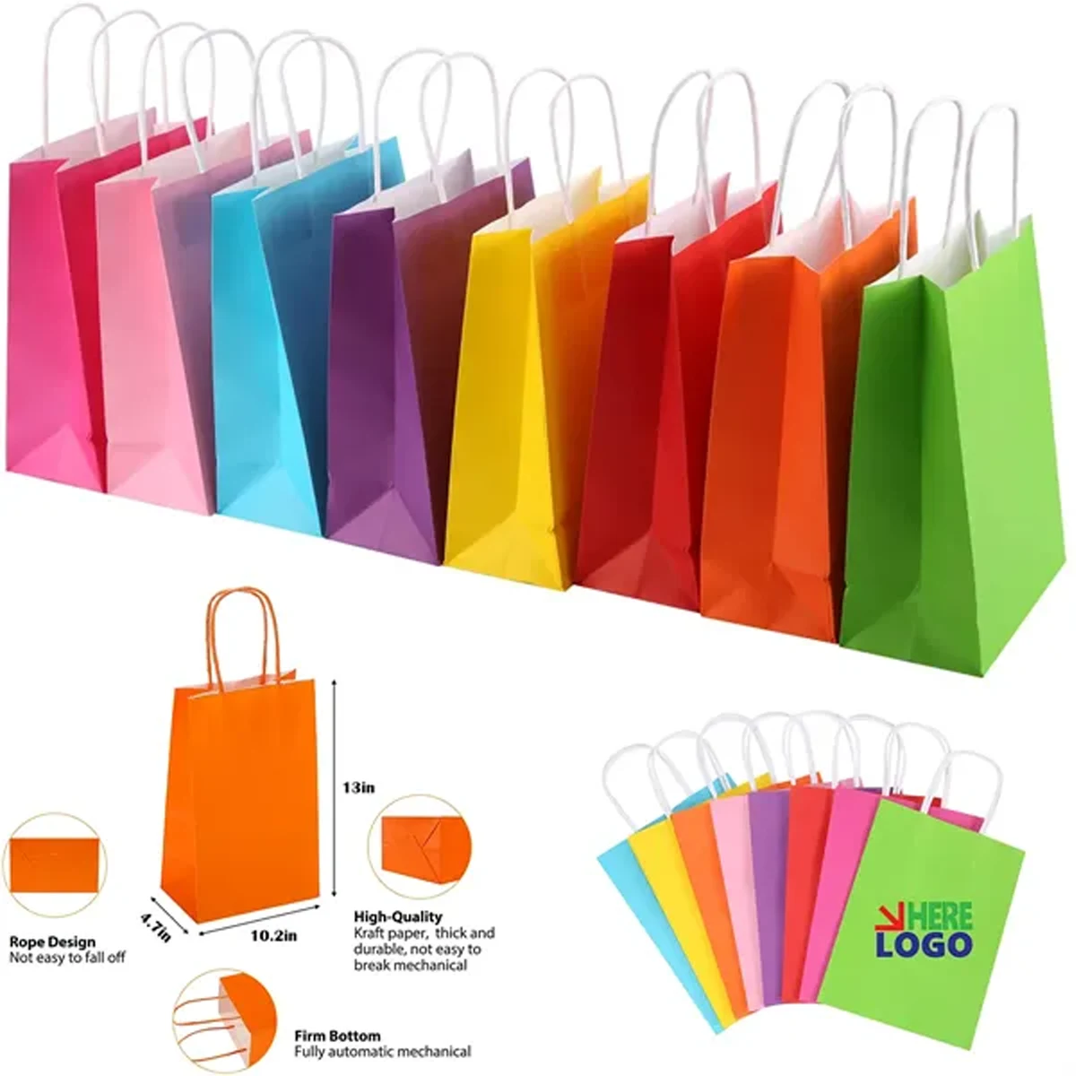 Kraft Paper Colourful Shopping Bag 1