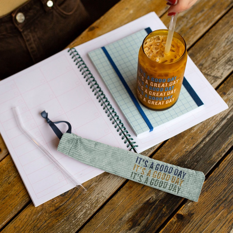 POUCH FOR REUSABLE STRAWS - CORDUROY - POUCH EMPTY