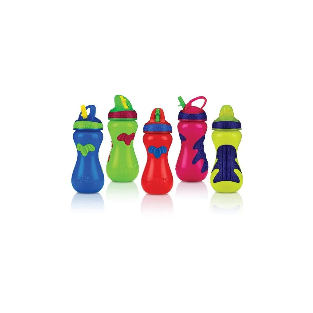 Nuby Gator Grip Sports Bottles - Flip Top 15 oz 1