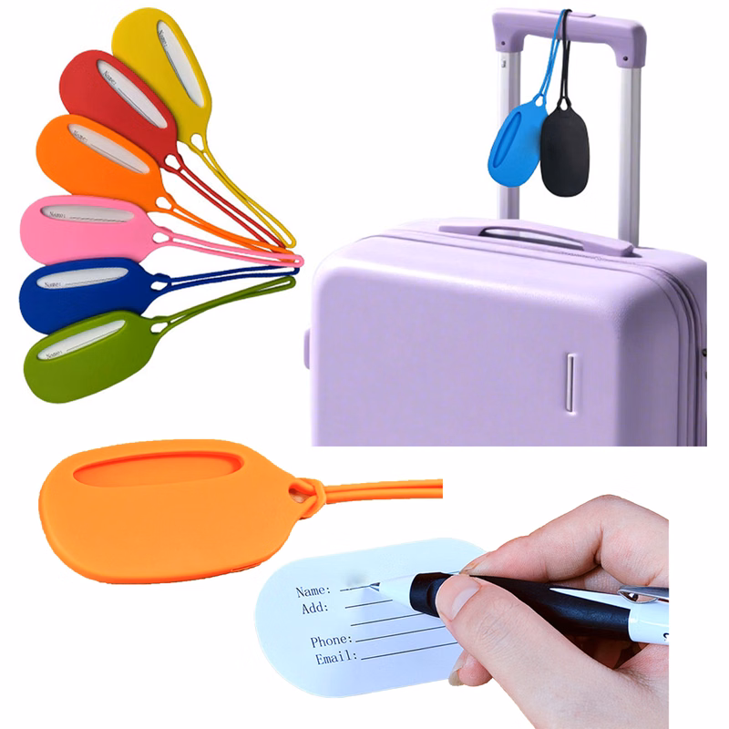 MOQ 50 Silicone Luggage Name Tag