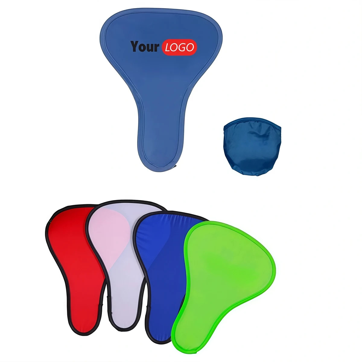 Custom T Shape Foldable Fan With Pouch 1
