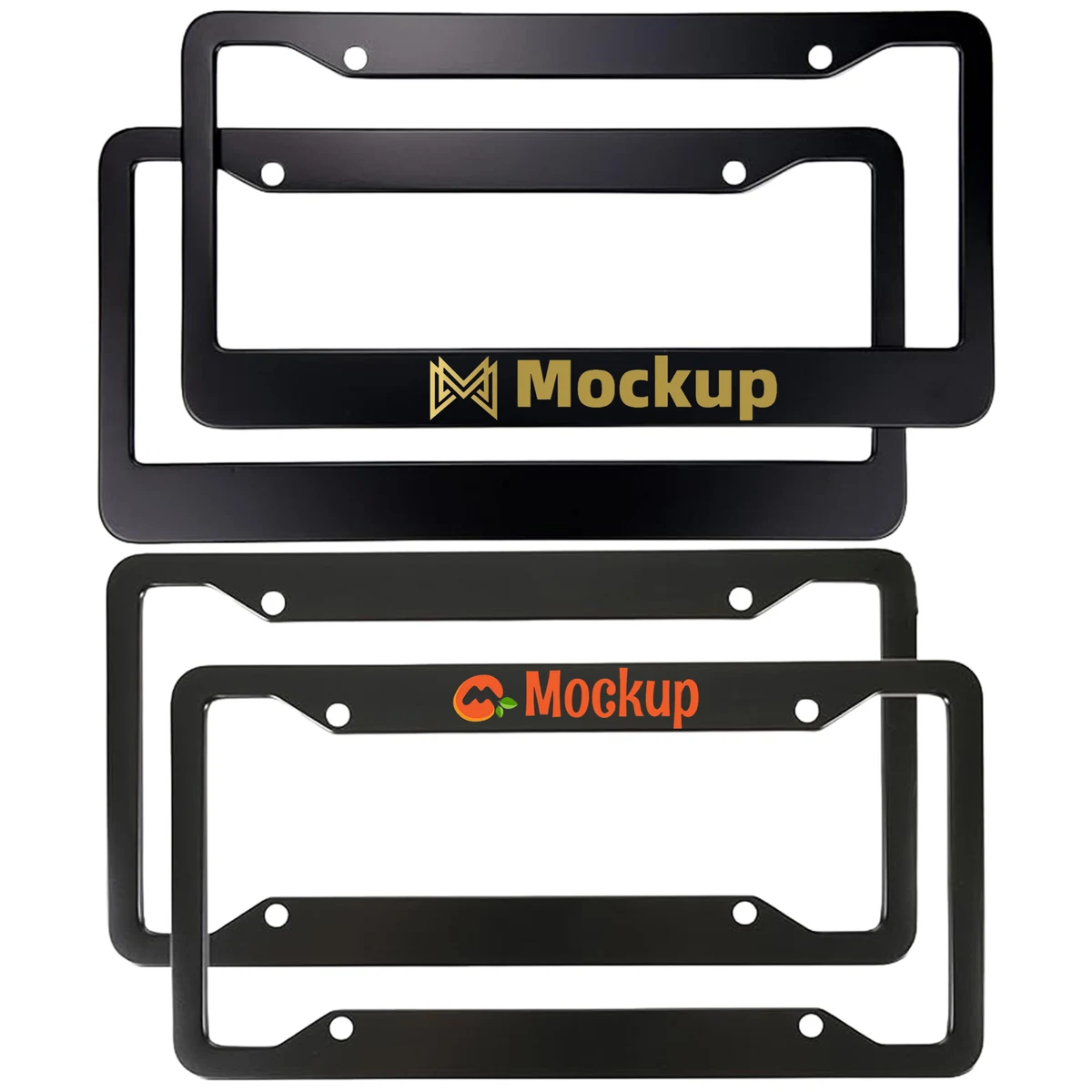 Lightweight Black License Plate Holder for Front 1
