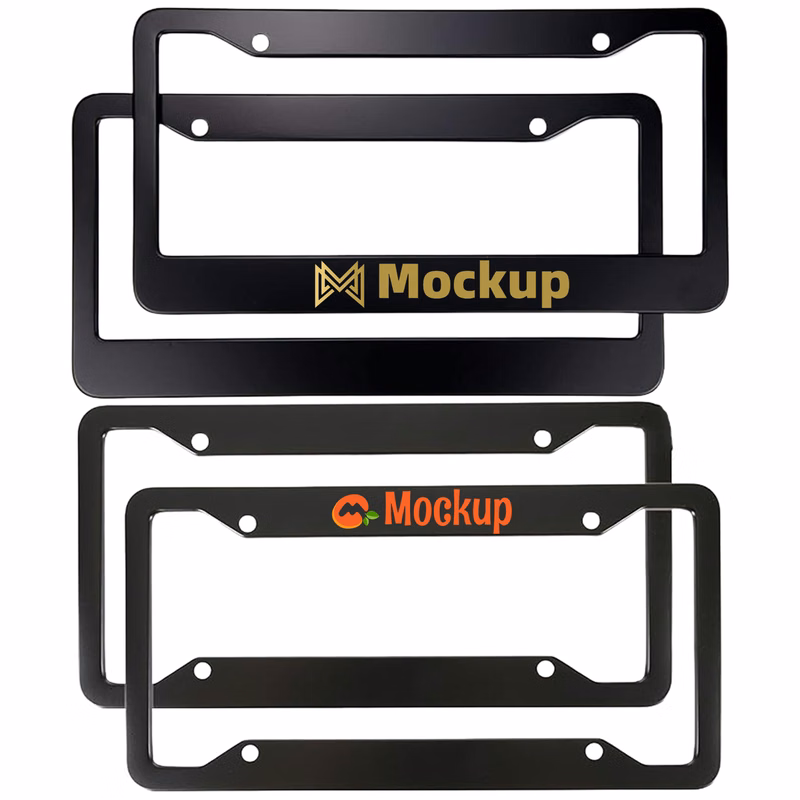 Lightweight Black License Plate Holder for Front