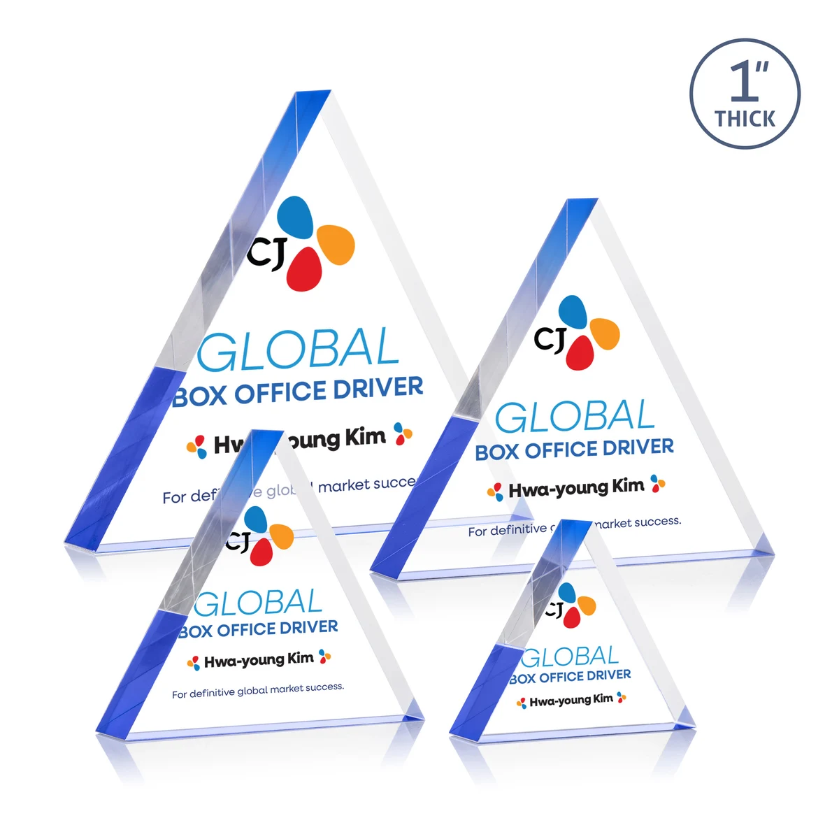 Spartan Triangle VividPrint™ Award - Blue 1