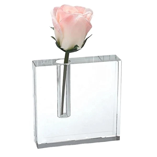 Square Crystal Bud Vase 1