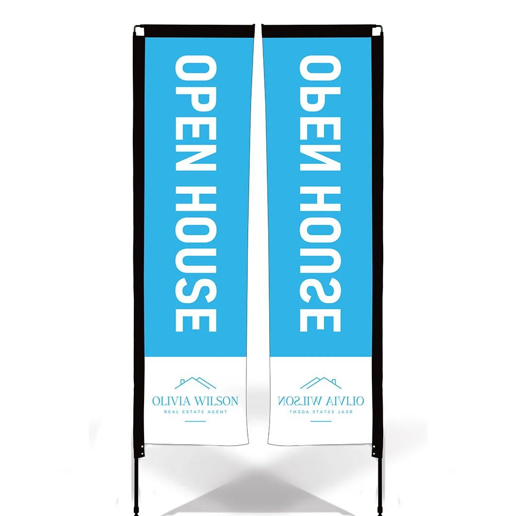 Rectangle Wind Flutter Flag - Small Double Sided 1
