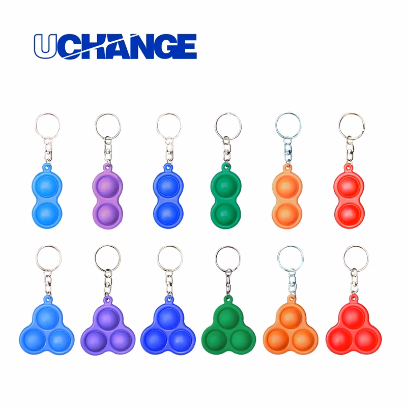 Silicone Bubble Popper Fidget Keychain