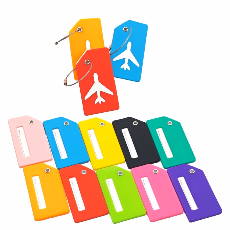 Silicone Luggage Tag Airplane Design MOQ 50