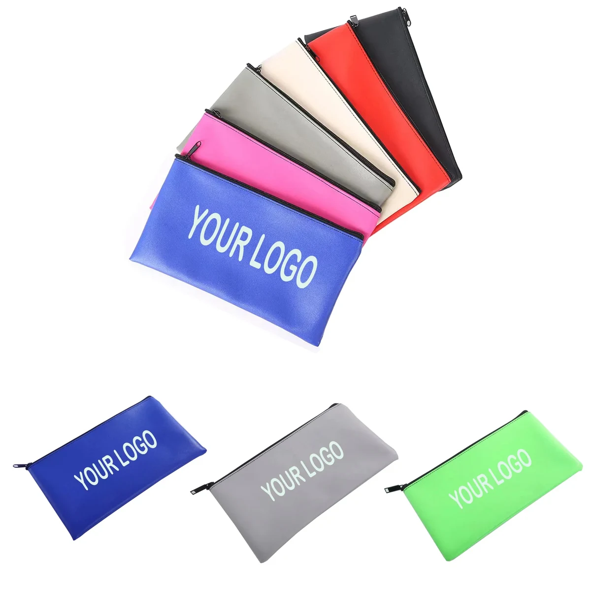 Leatherette Zipper Pouch MOQ 200 1