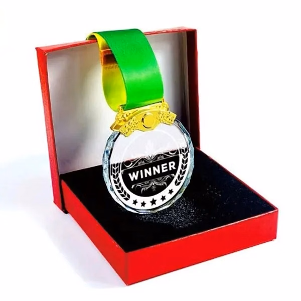 Personalized Glass Award Medal