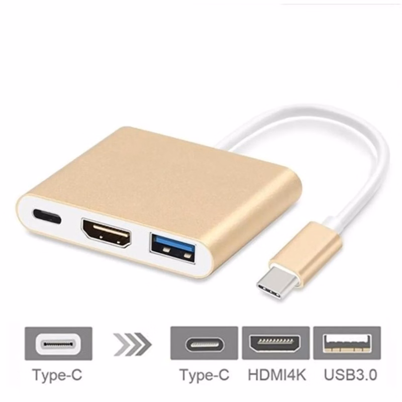 3 In 1 Laptop Docking Station Type-C Adapter