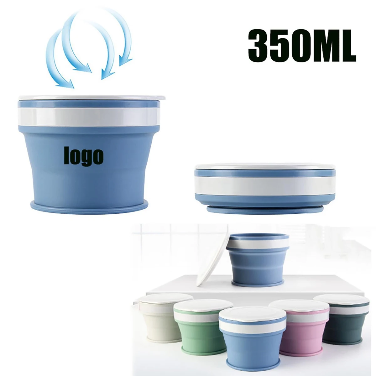 Foldable Silicone Travel Coffee Mug 1