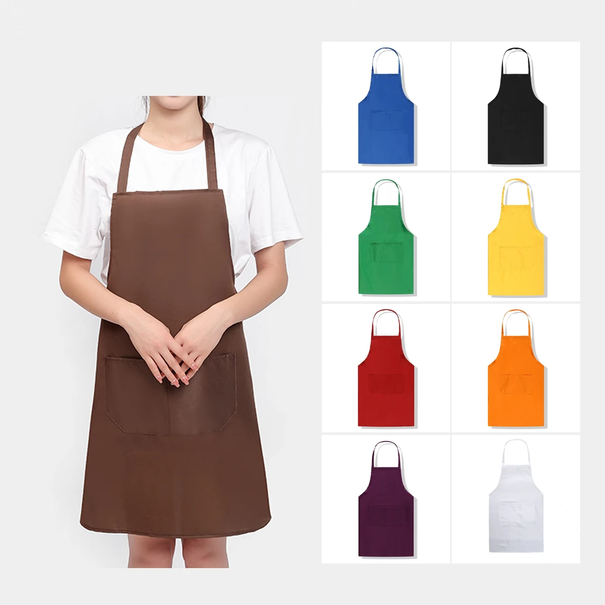 Customizable Logo Polyester Apron With 2 Pockets 1