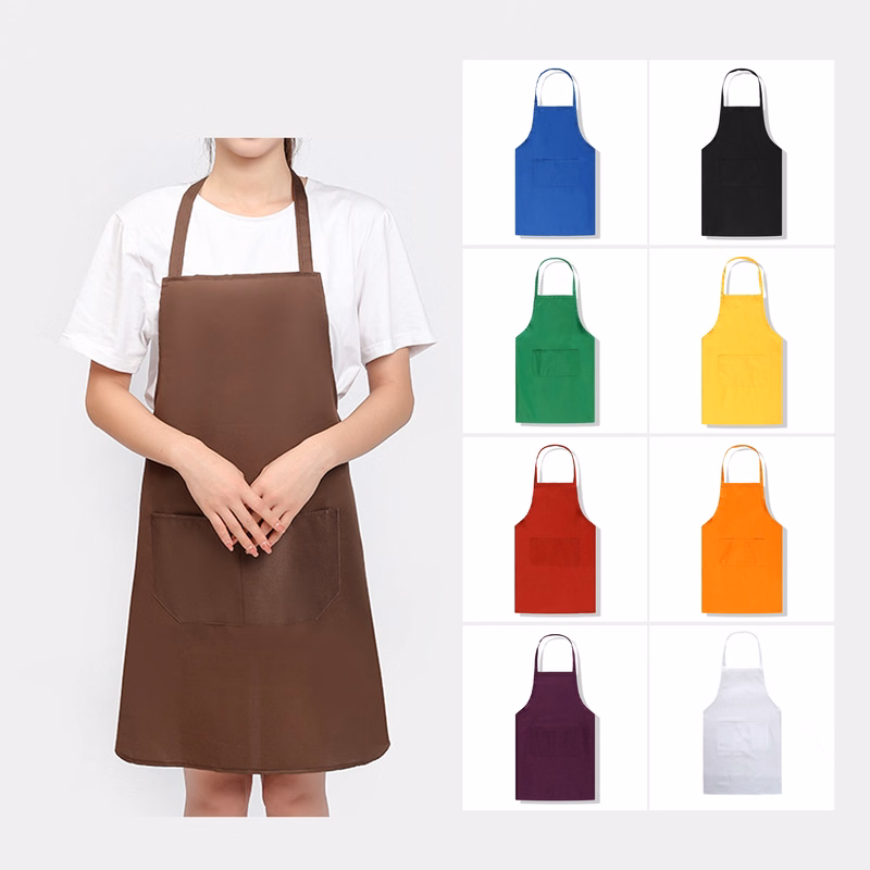 Customizable Logo Polyester Apron With 2 Pockets