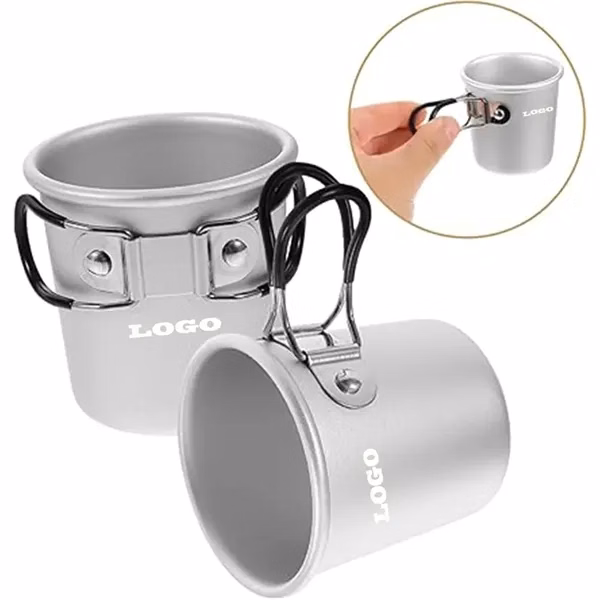Outdoor Collapsible Aluminum Cup Lightweight For Camping