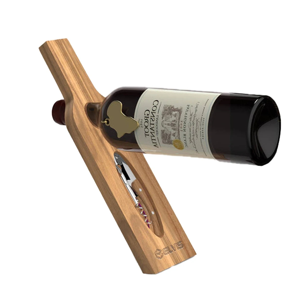Wooden red wine bottle opener support seat 1