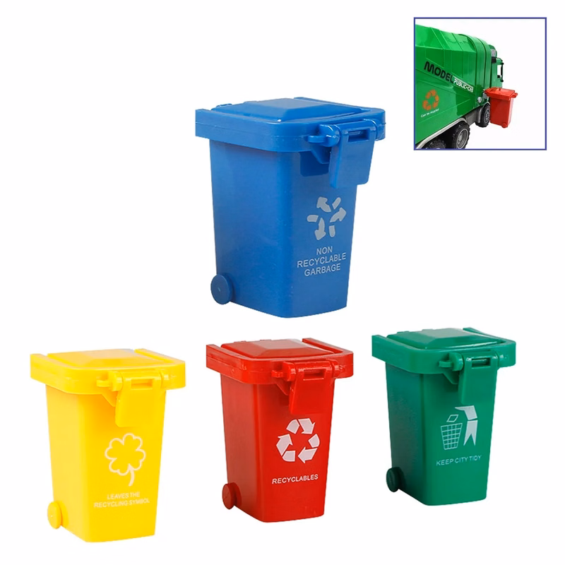 Recycle Trash Can Key Chain