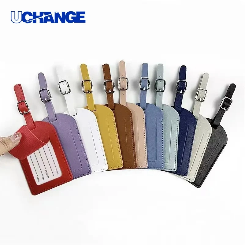 Flip Open PU Leather Luggage Tag for Travel 1