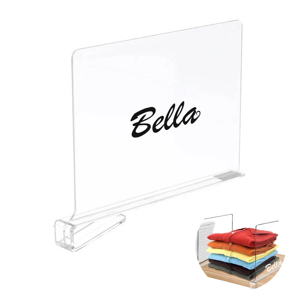 Partition Shelf Clear Acrylic 1
