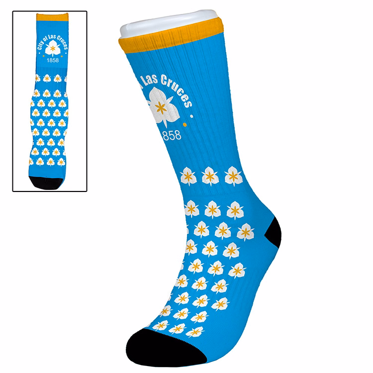 "Wye" Dye Sublimated Crew (Athletic) Socks (Pair)