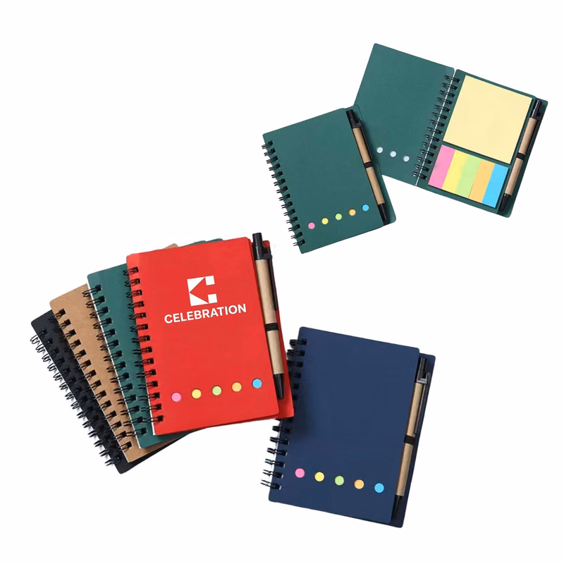 Spiral Notebook W/Sticky Notes and Pen