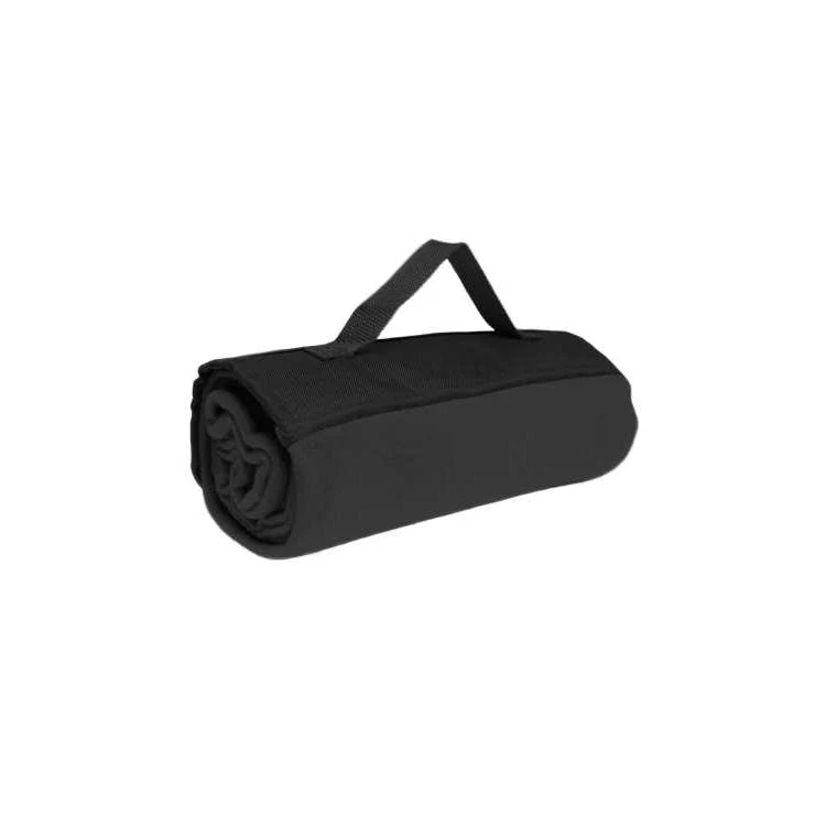 47"x53" Roll Up Fleece Blanket - Black 1
