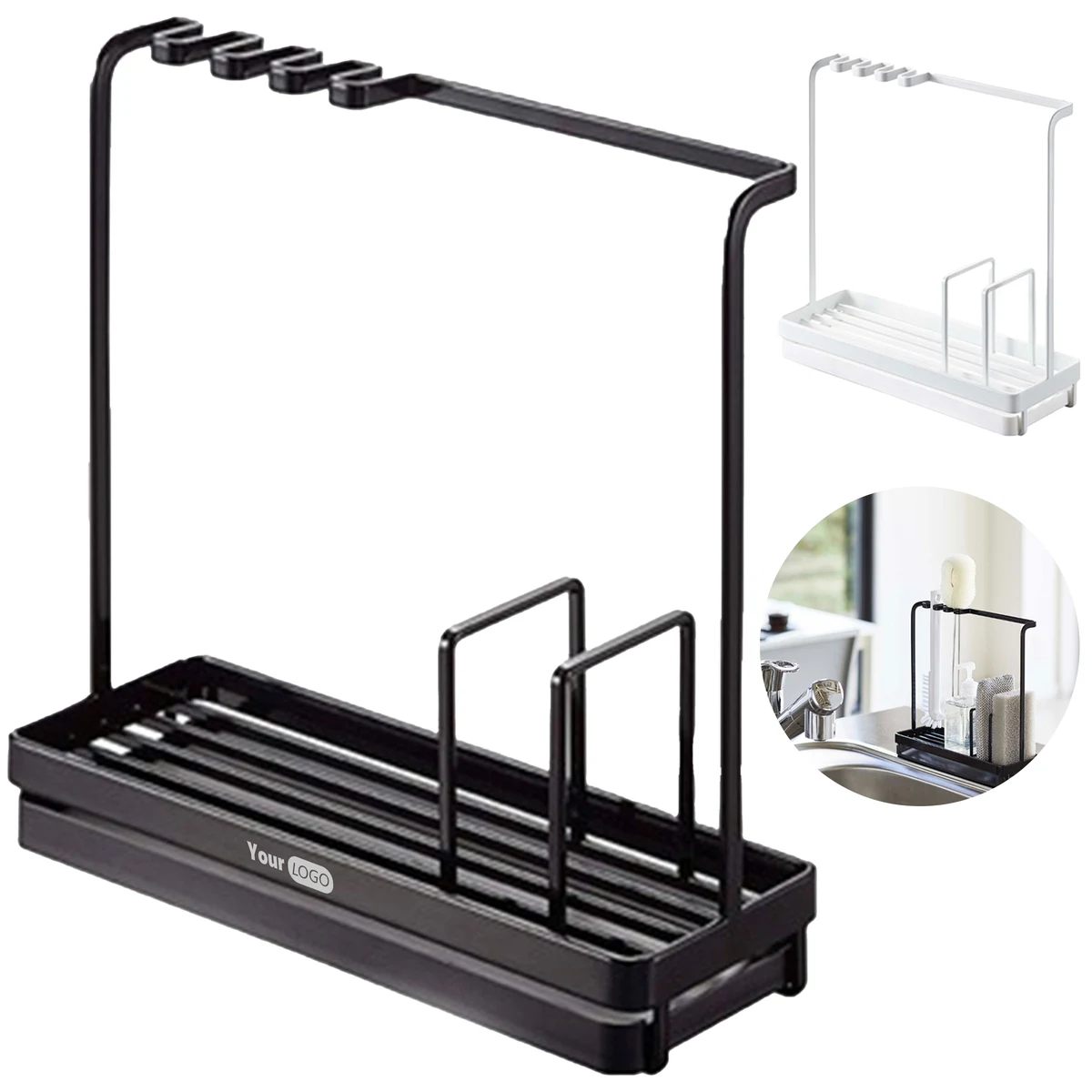 Carbon Steel Multi Functional Kitchen Organizer And Storage Rack 1