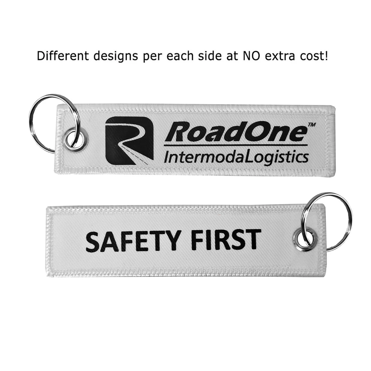 1" x 4" Two Sided Key Ring with DTF 1