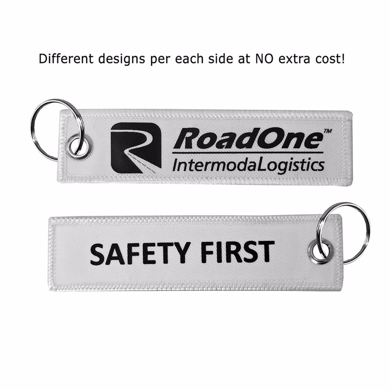 1" x 4" Two Sided Key Ring with DTF