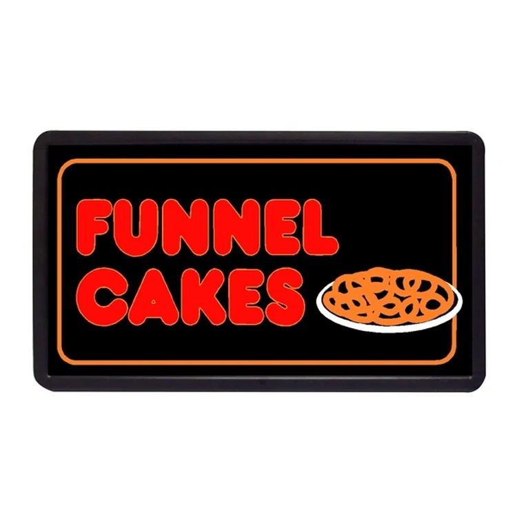 Funnel Cakes 13" x 24" Simulated Neon Sign 1