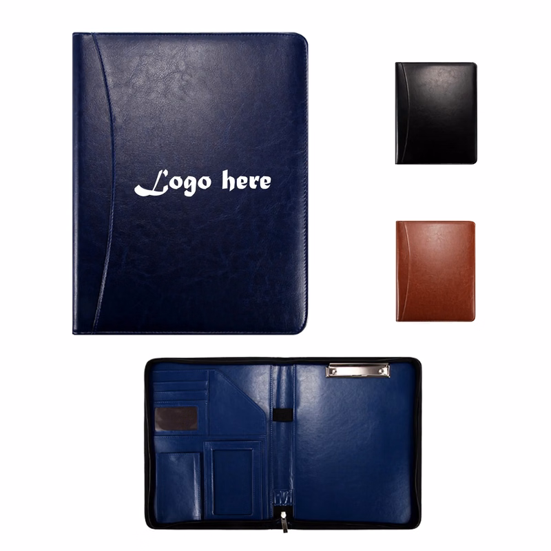 MOQ 50pcs A4 Multi-function Folder Leather Portfolio