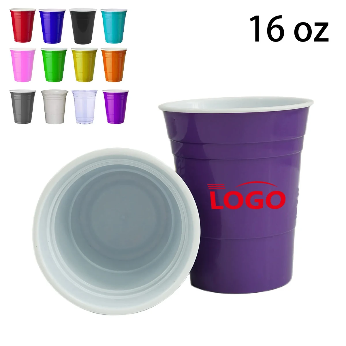 16oz Unbreakable Plastic Party Cups 1