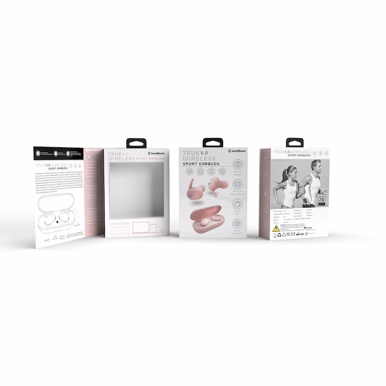 Wireless Sport Earbuds - Charging Case Pink