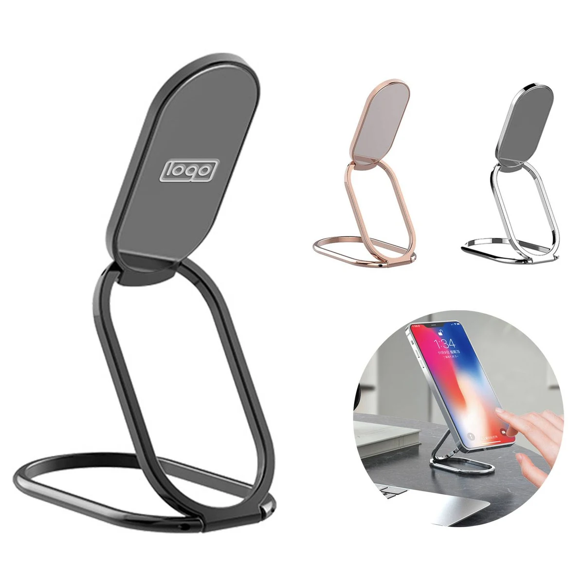 Metal Folding Back Sticker Phone Ring Holder 1