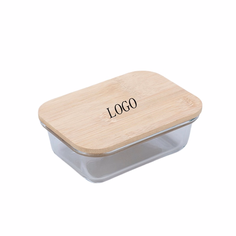13 Oz Glass Food Storage Container With Bamboo Lid