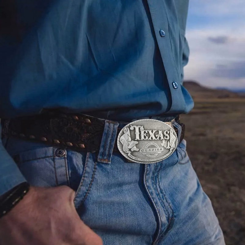 3D Pewter Belt Buckle (3 x 4 in)
