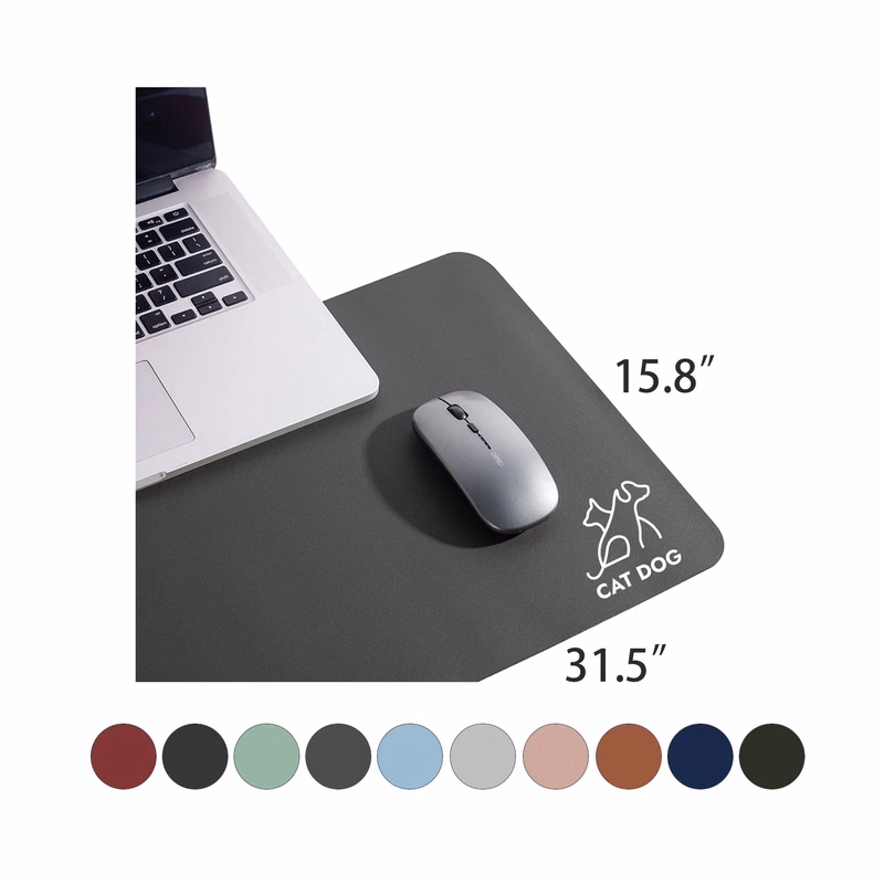 PU Leather Waterproof Large Desk Writing Mat