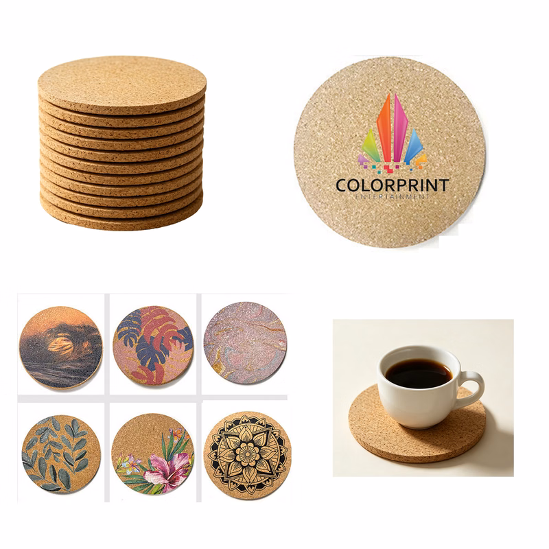 Custom Logo Round Cork Coaster