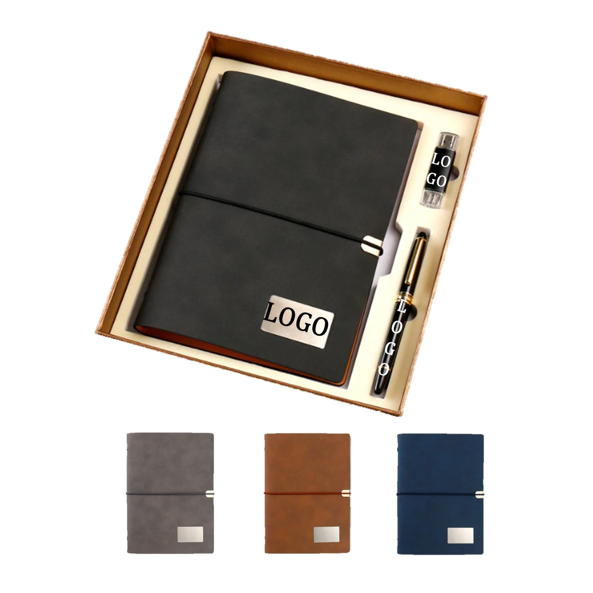 Refillable Journal With Pen And Flash Drive Gift Set 1